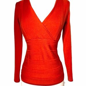 Orange Italian Silk Sweater M Vermani